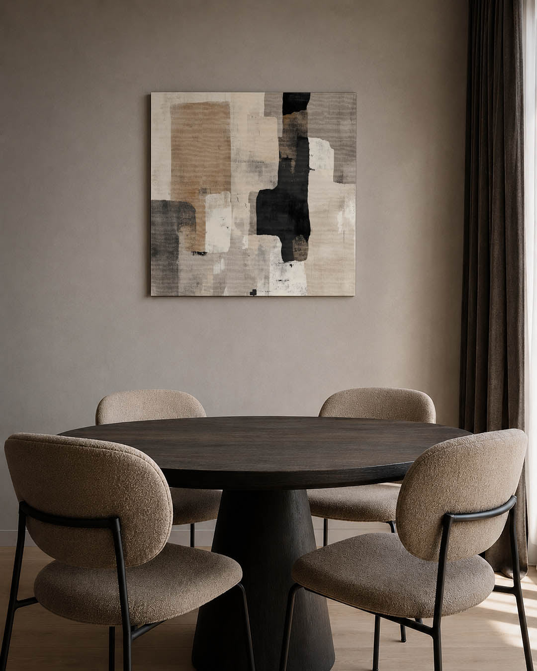 Geometrische vormen compositie Kunstwerk