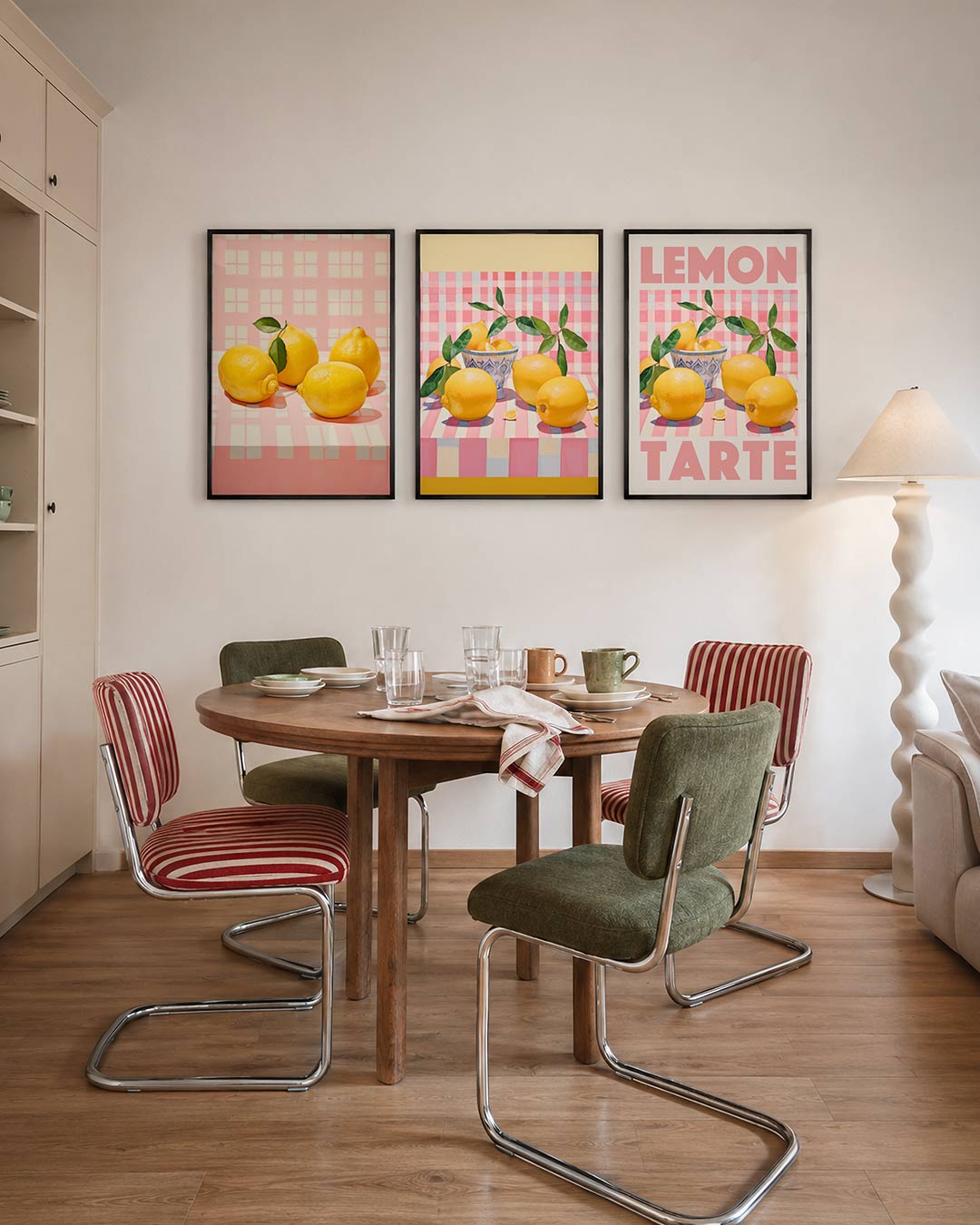 Citroenen en patronen Posterset