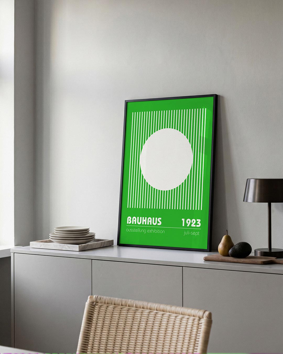 Lijnen en cirkel Poster