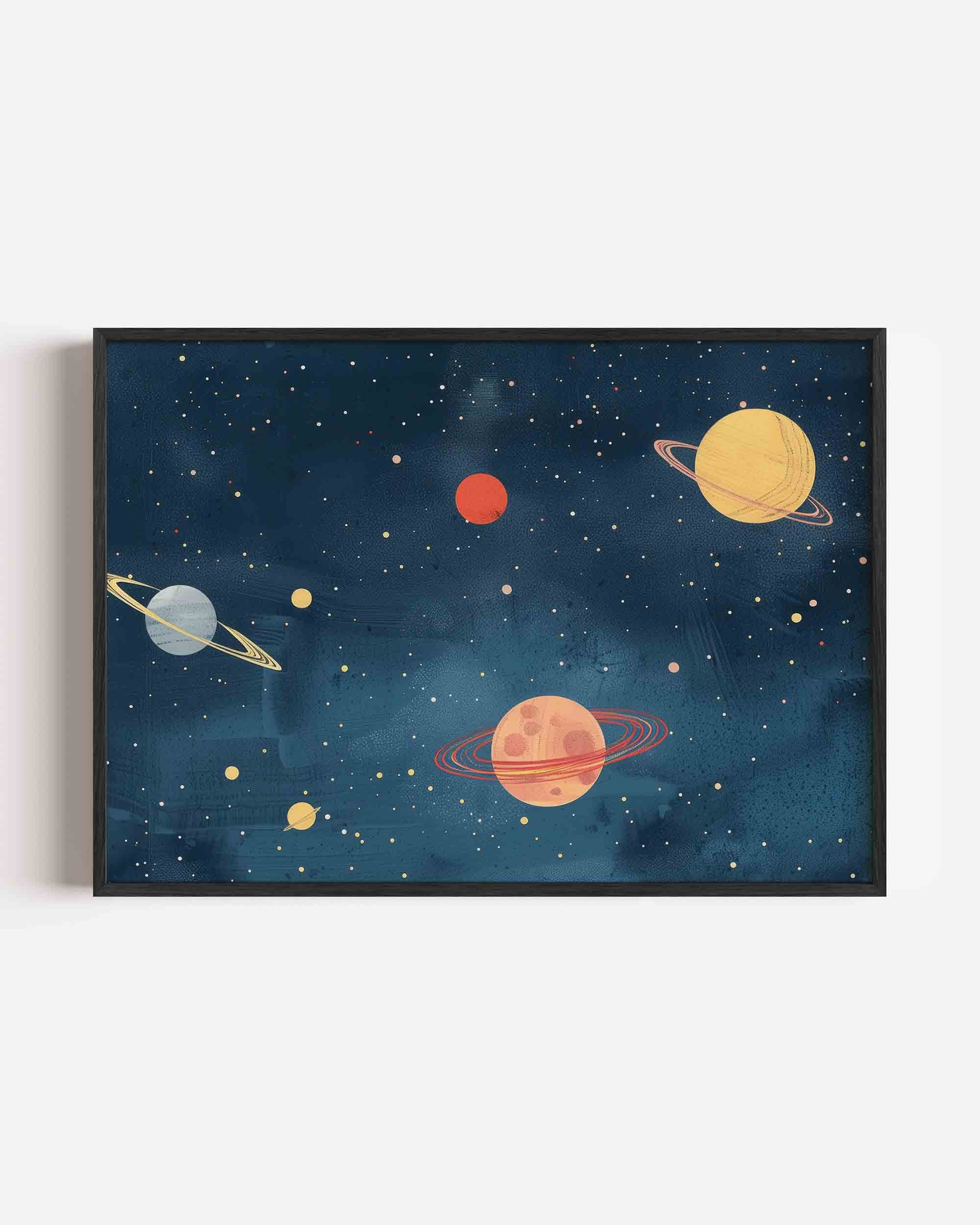 Planeten en sterren Poster