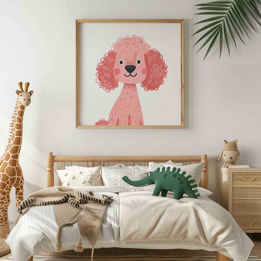 Roze hond Poster