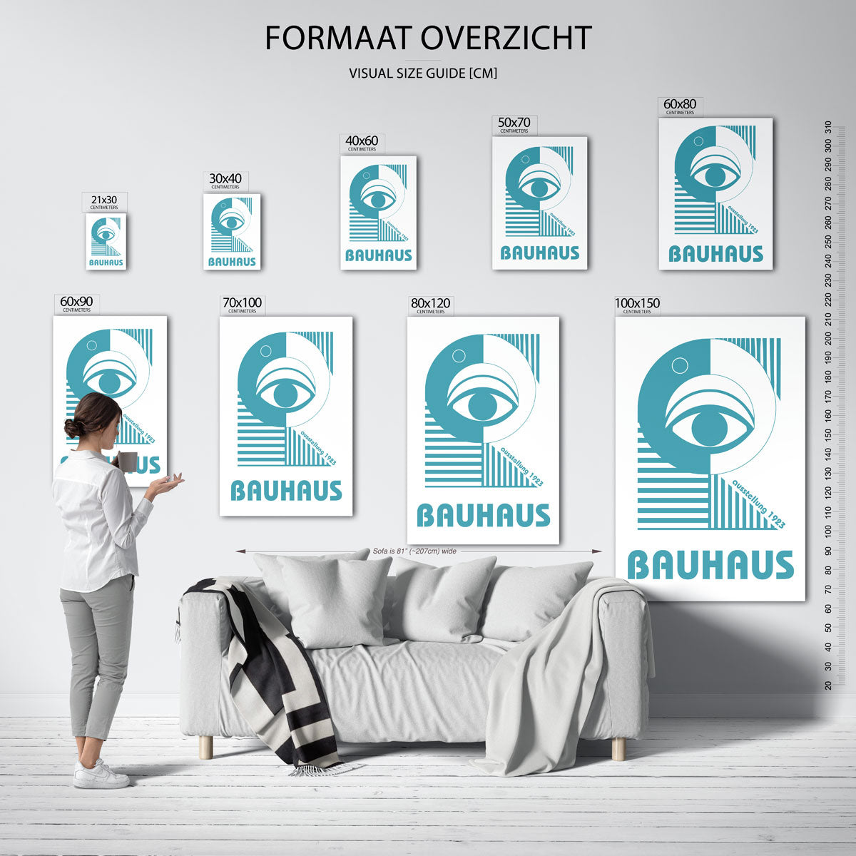 Oog en lijnen Poster