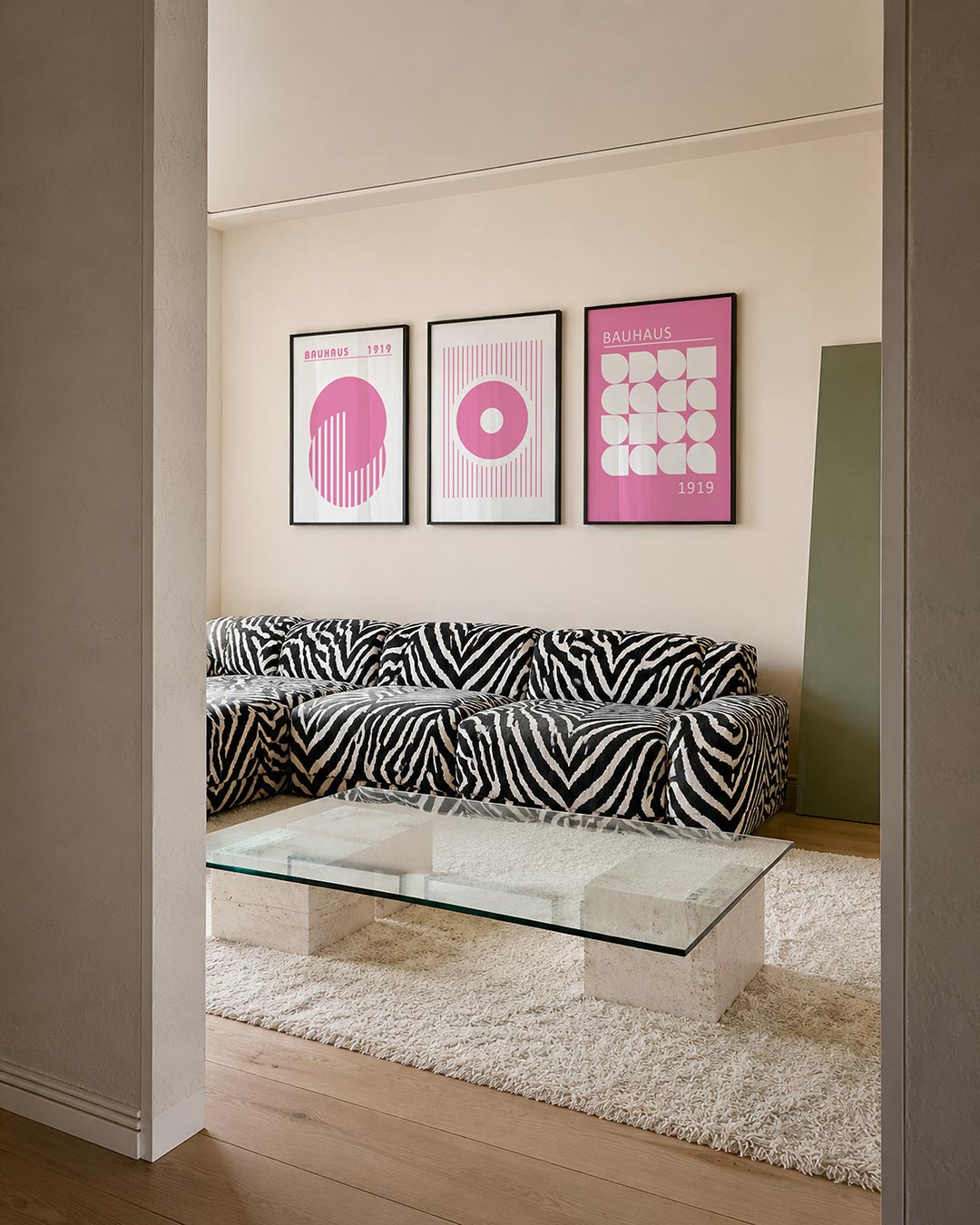 Roze cirkelspel Posterset