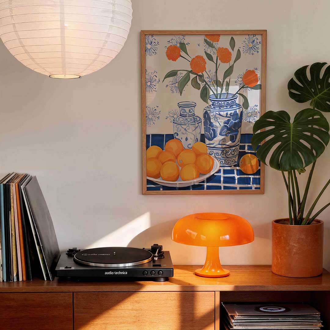 Bloemen en fruit Poster