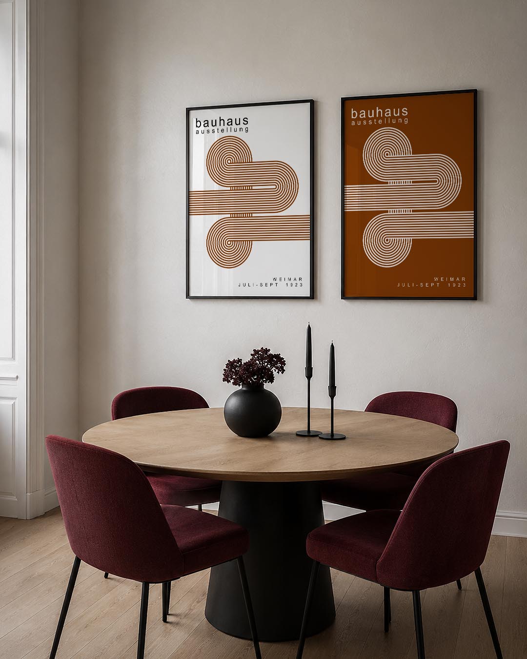 Lijnen en cirkelpatronen Posterset