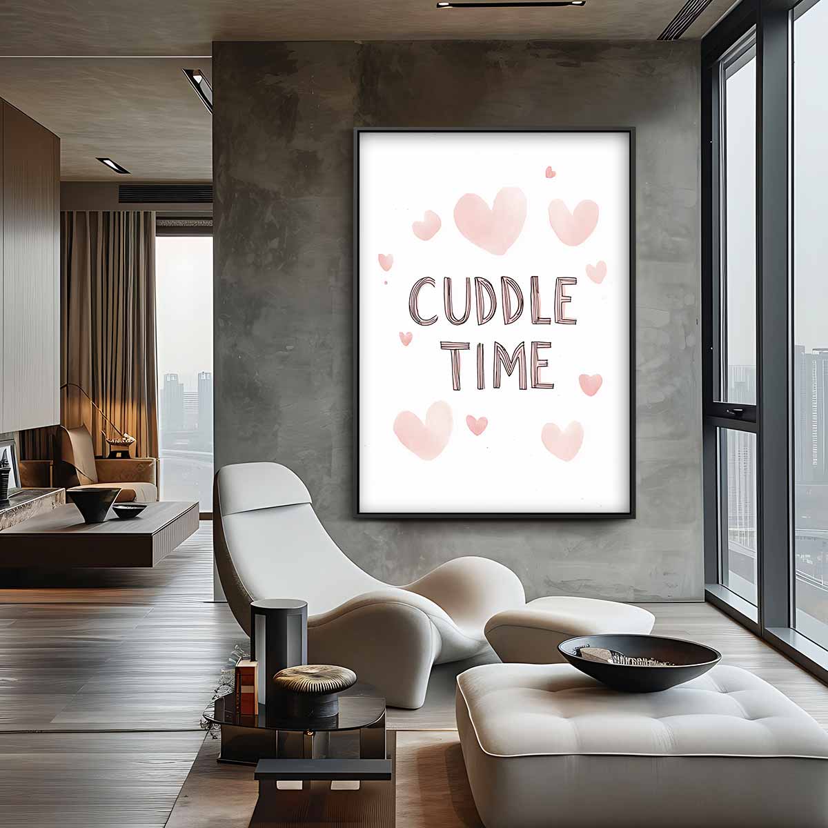 Knuffeltijd Poster Kunstwerk-canvas-dibond-plexiglas-wanddecoratie-WallArtistic