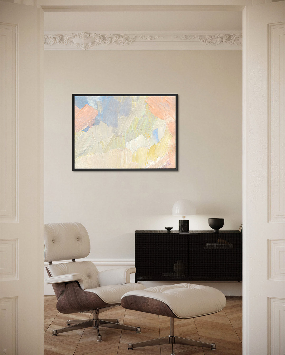 Zachte kleuren compositie Kunstwerk