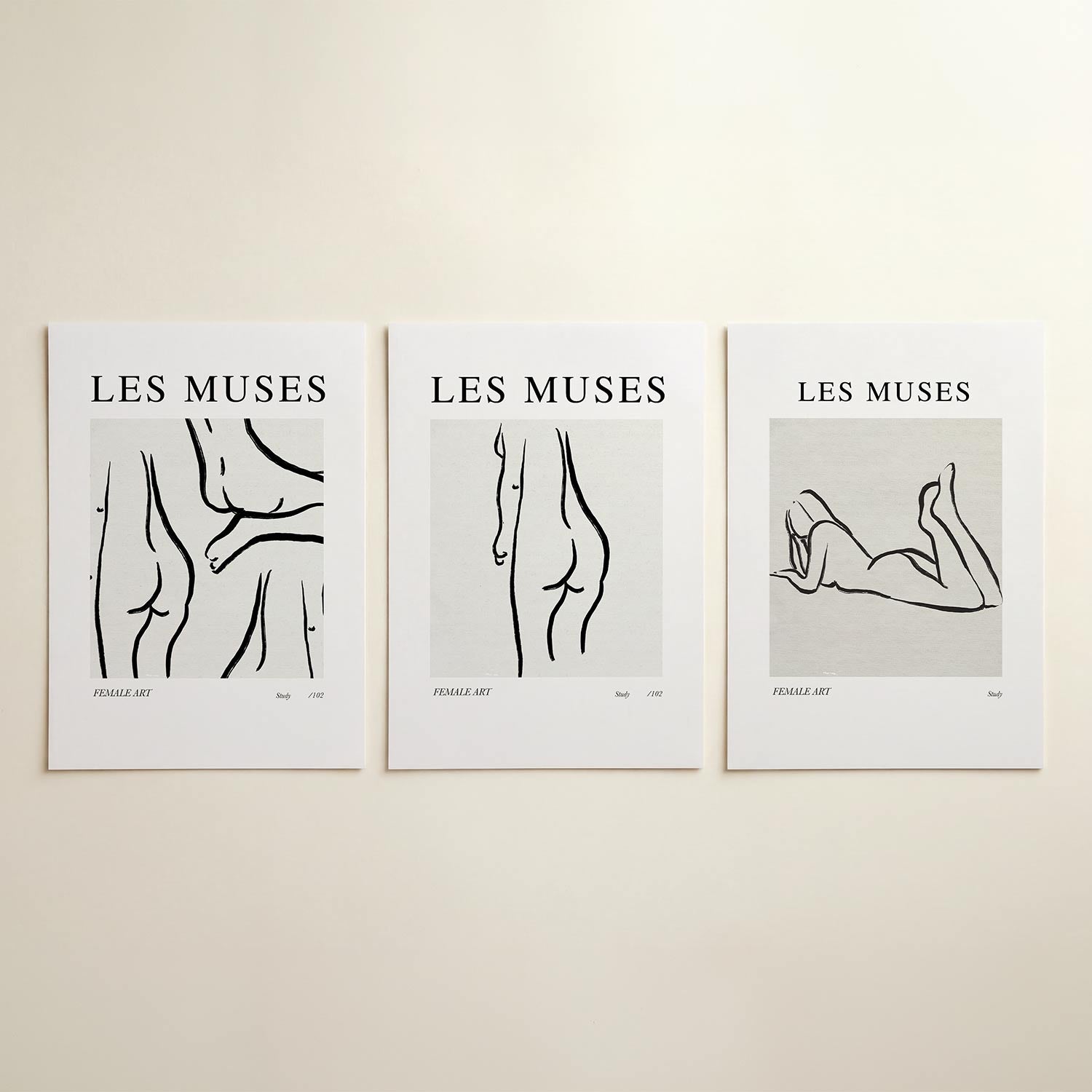Lijnenspel en vormen Posterset