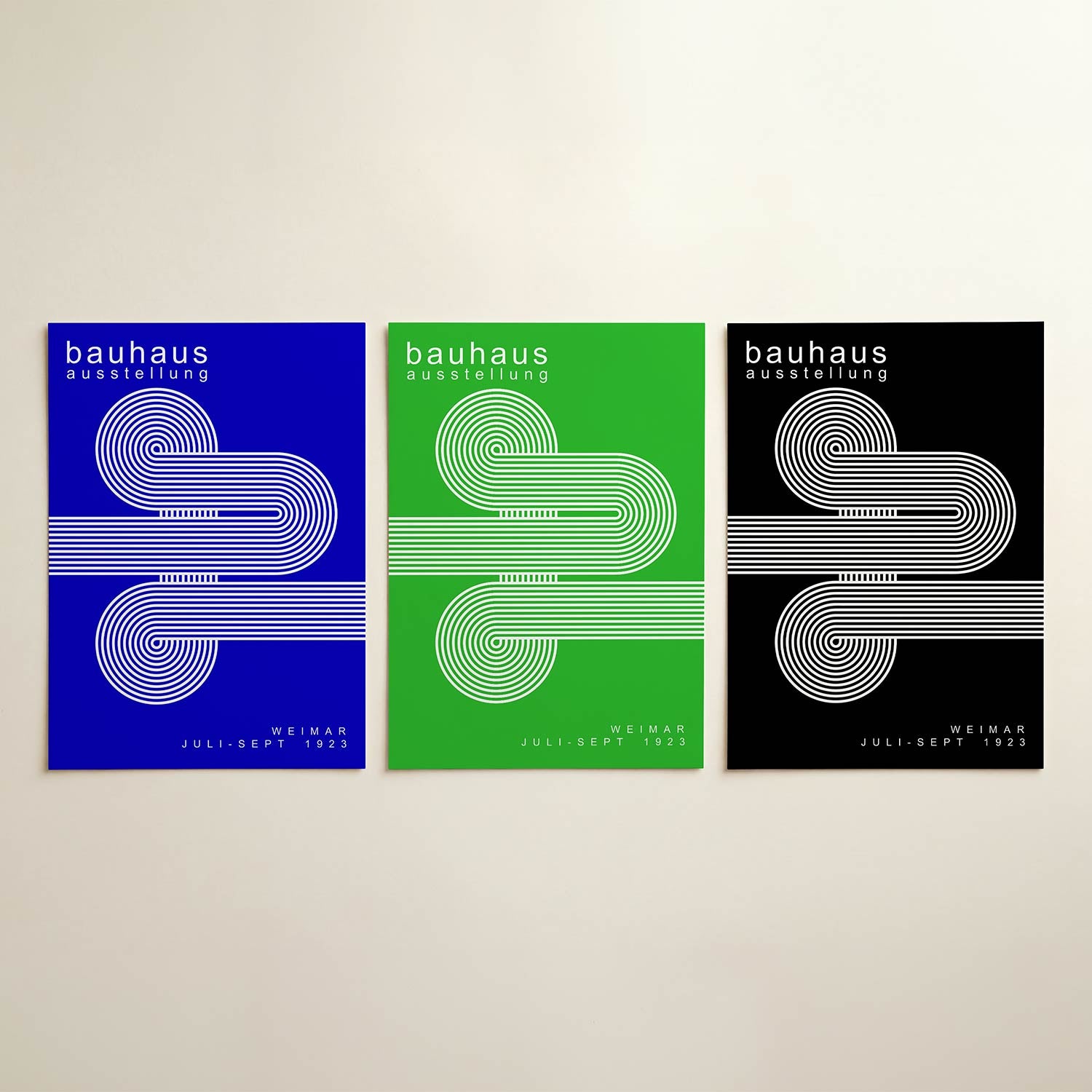 Lijnen en cirkelvormen Posterset