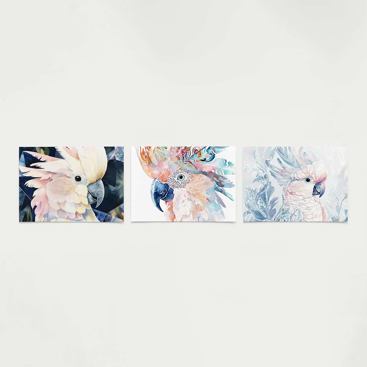 Vogel en vormen Posterset