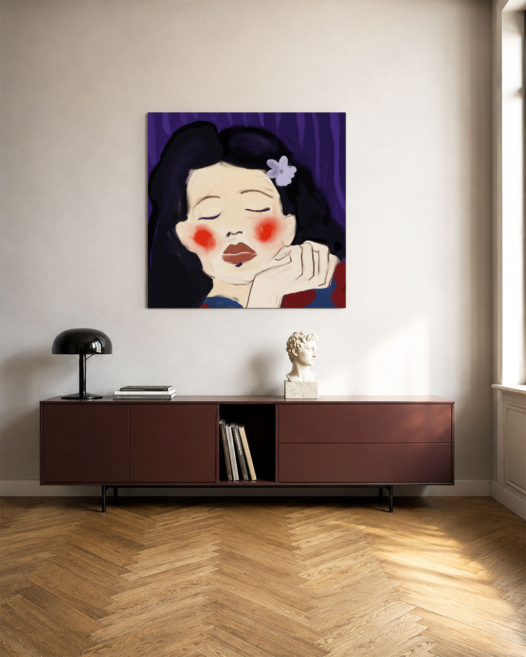Dromerige vrouw Kunstwerk