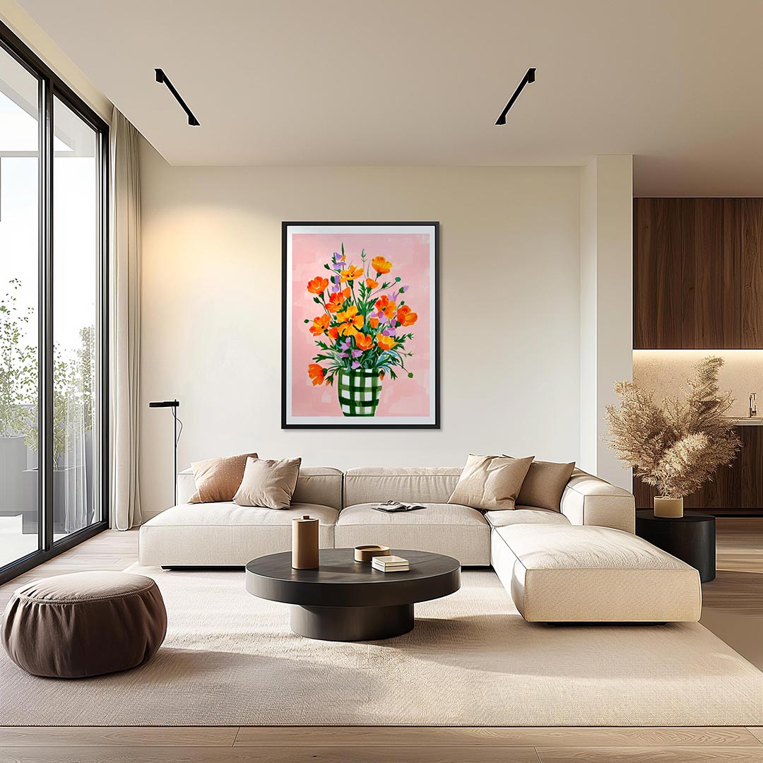 Bloemen in vaas Kunstwerk