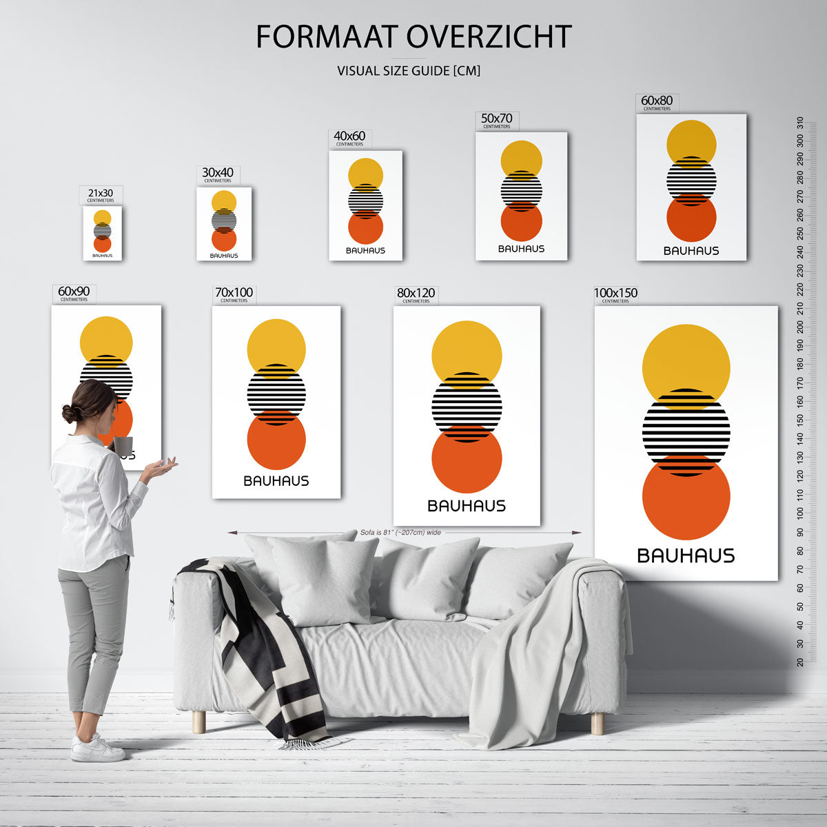 Cirkels en strepen Poster