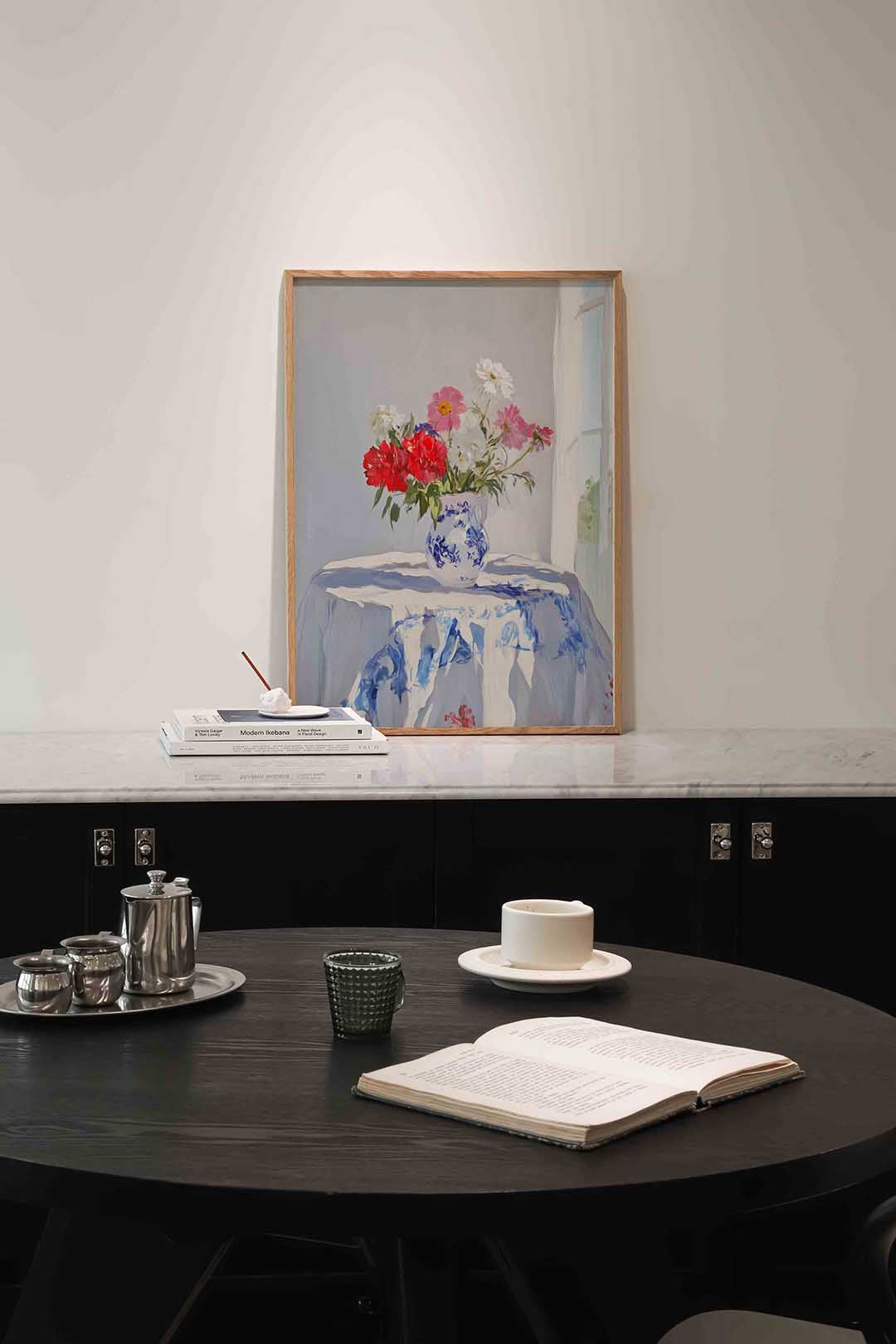 Bloemen in vaas Poster