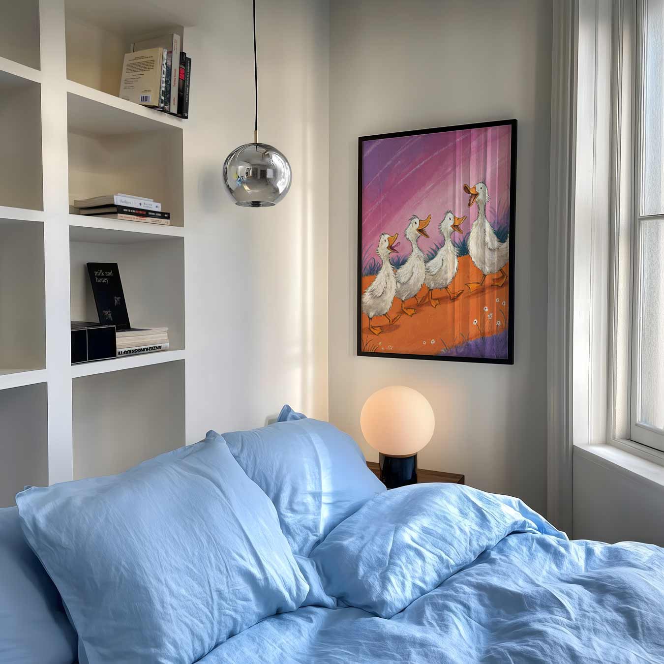 Vrolijke Eendjes Mars Poster-WallArtistic
