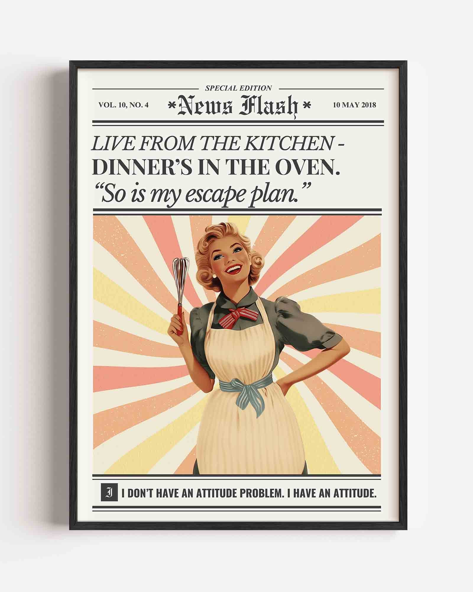 Vintage keuken Poster