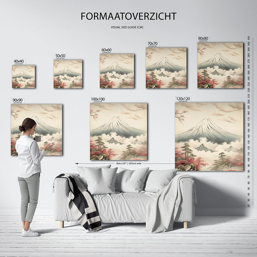 Serene berglandschap Kunstwerk