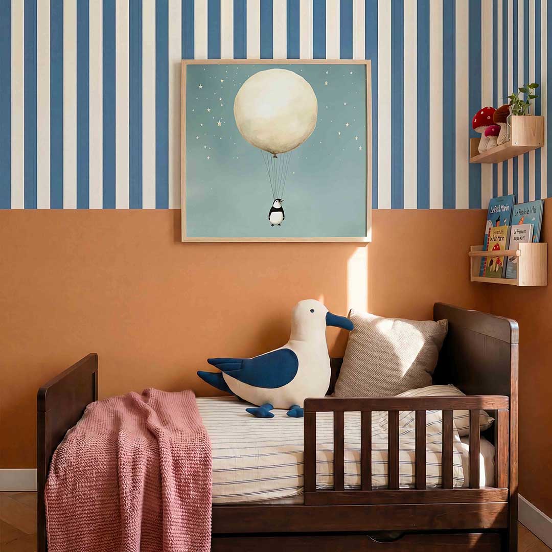 Pinguïn met ballon Poster