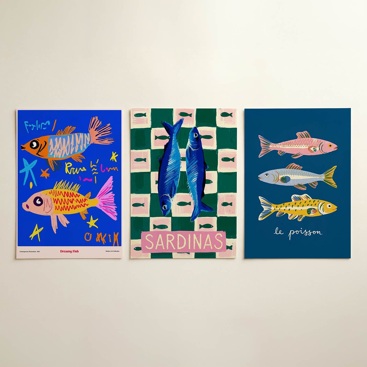 Vrolijke vissen Posterset