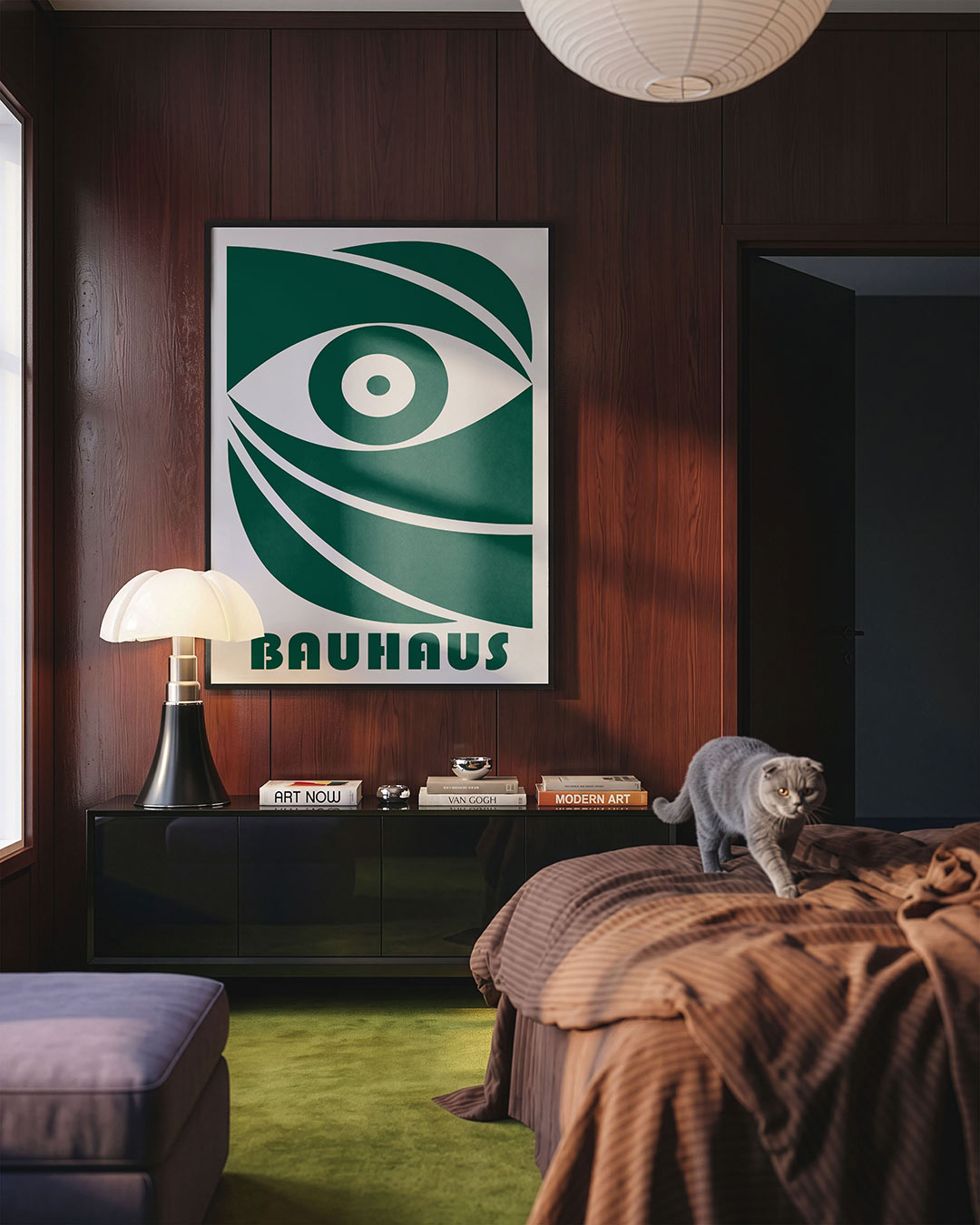 Oogvorm en lijnen Poster