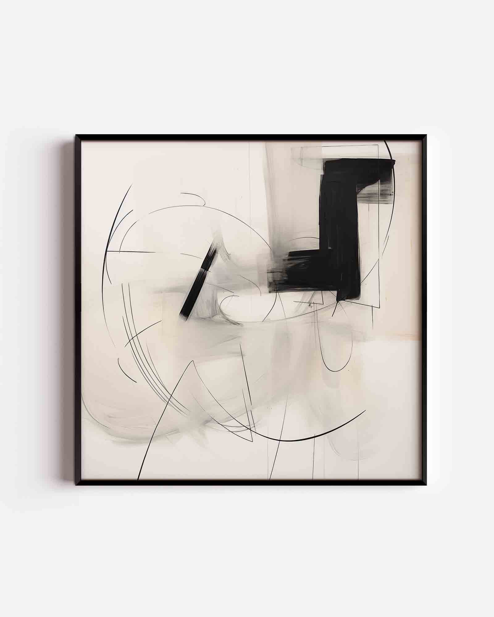 Abstracte lijnen en vlakken Poster