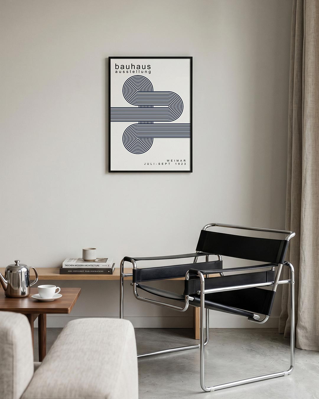 Lijnenspel en cirkelvormen Poster