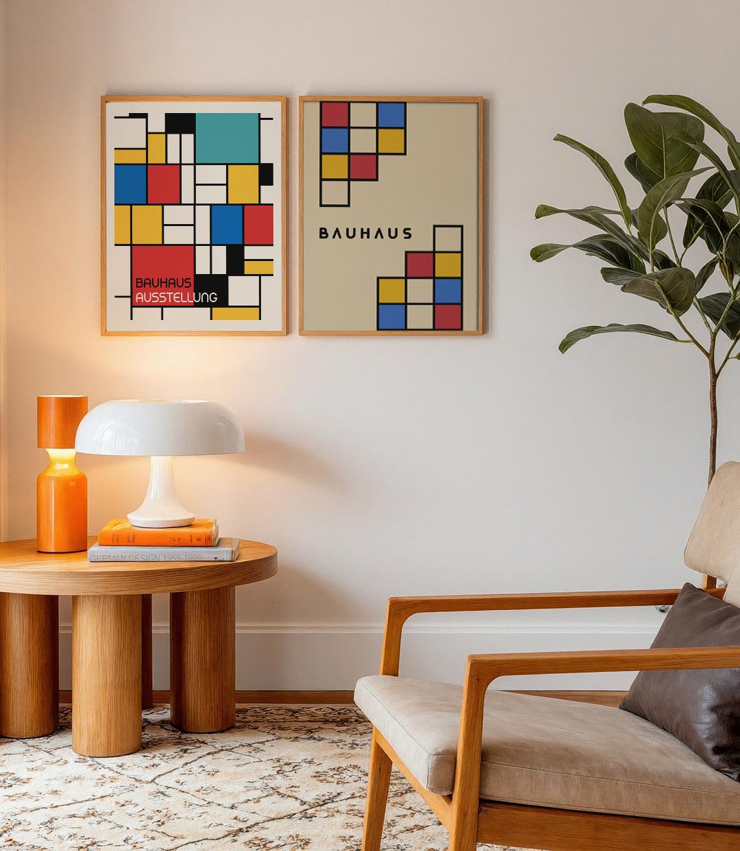 Kleurrijke vlakverdeling Posterset