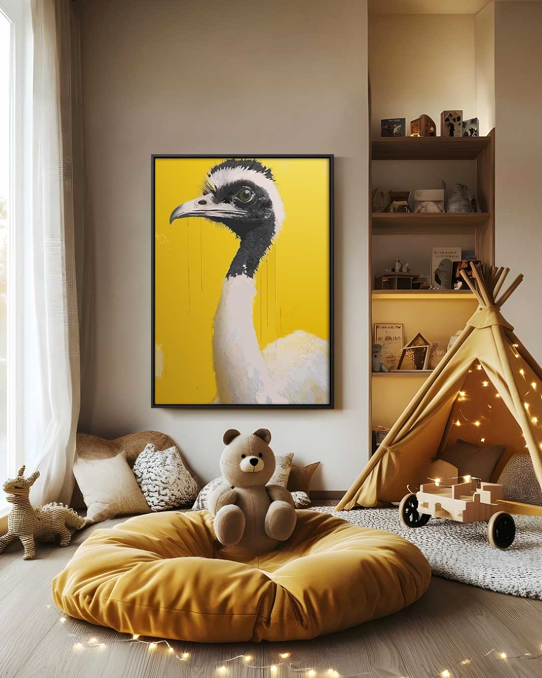 Portret in Geel Kunstwerk