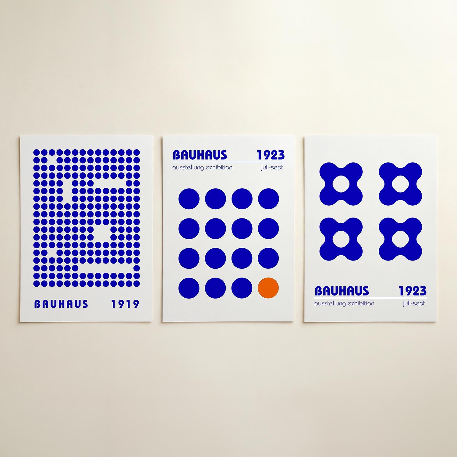 Puntpatroon blauw Posterset