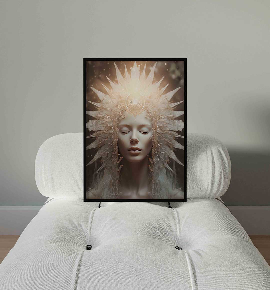 Vrouw met kroon Poster