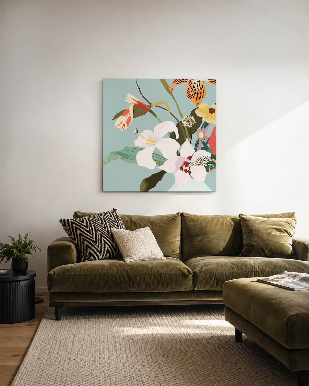 Bloemrijke compositie Kunstwerk
