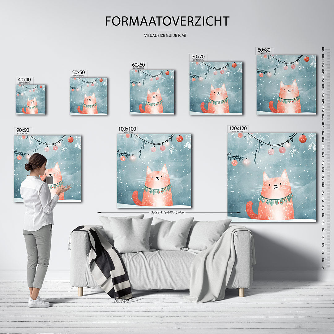 Speelse kat illustratie Kunstwerk