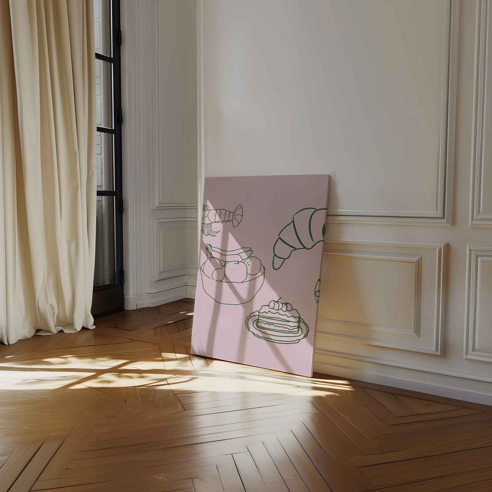Smakelijke Momenten Illustratie Kunstwerk-canvas-dibond-plexiglas-wanddecoratie-WallArtistic