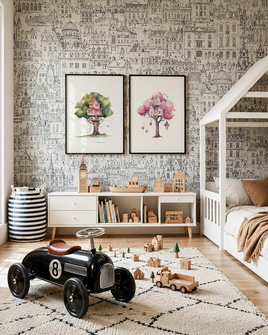 Droomhuis in boom Posterset