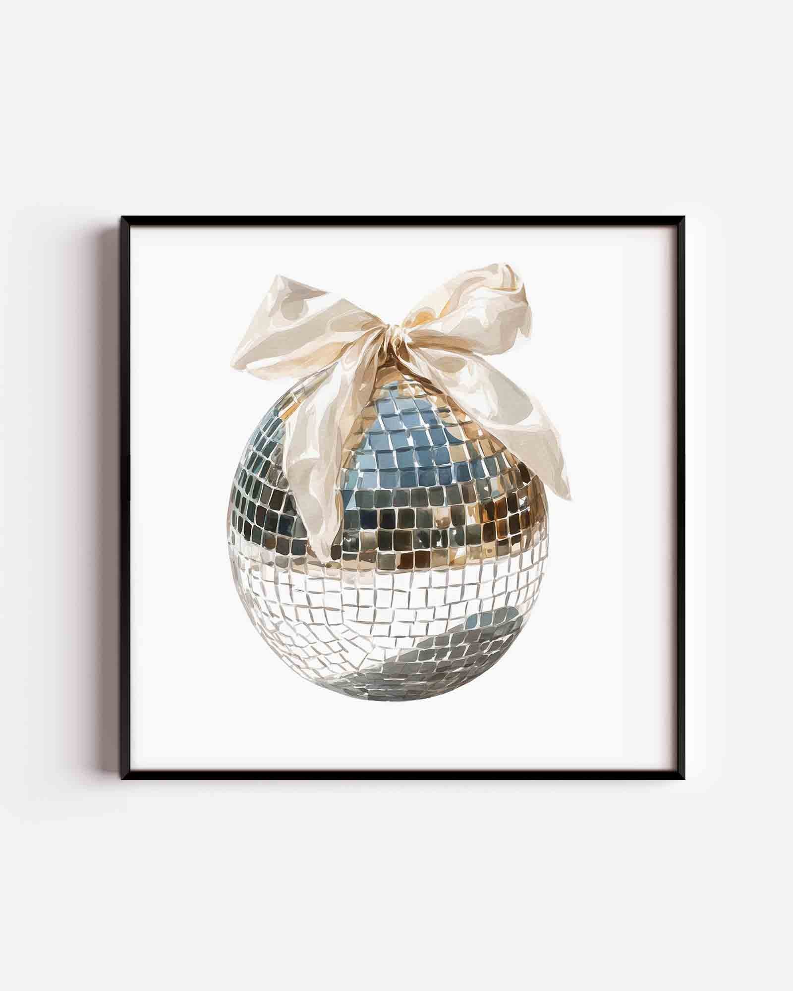 Disco bal met strik Poster