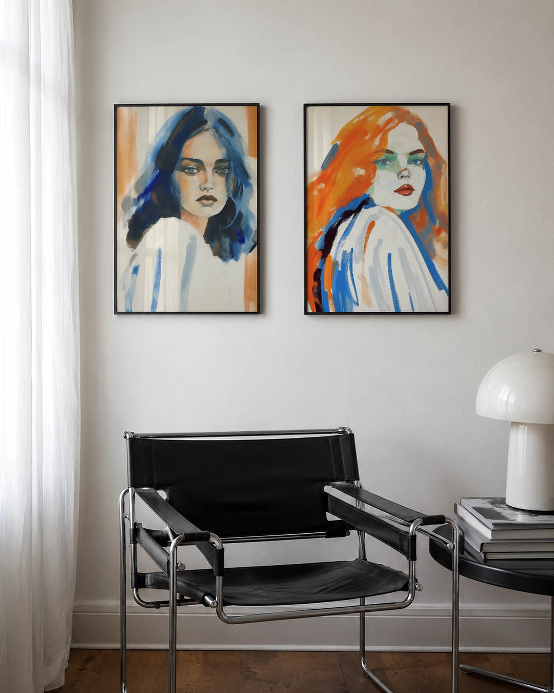 Portret met kleurvlakken Posterset