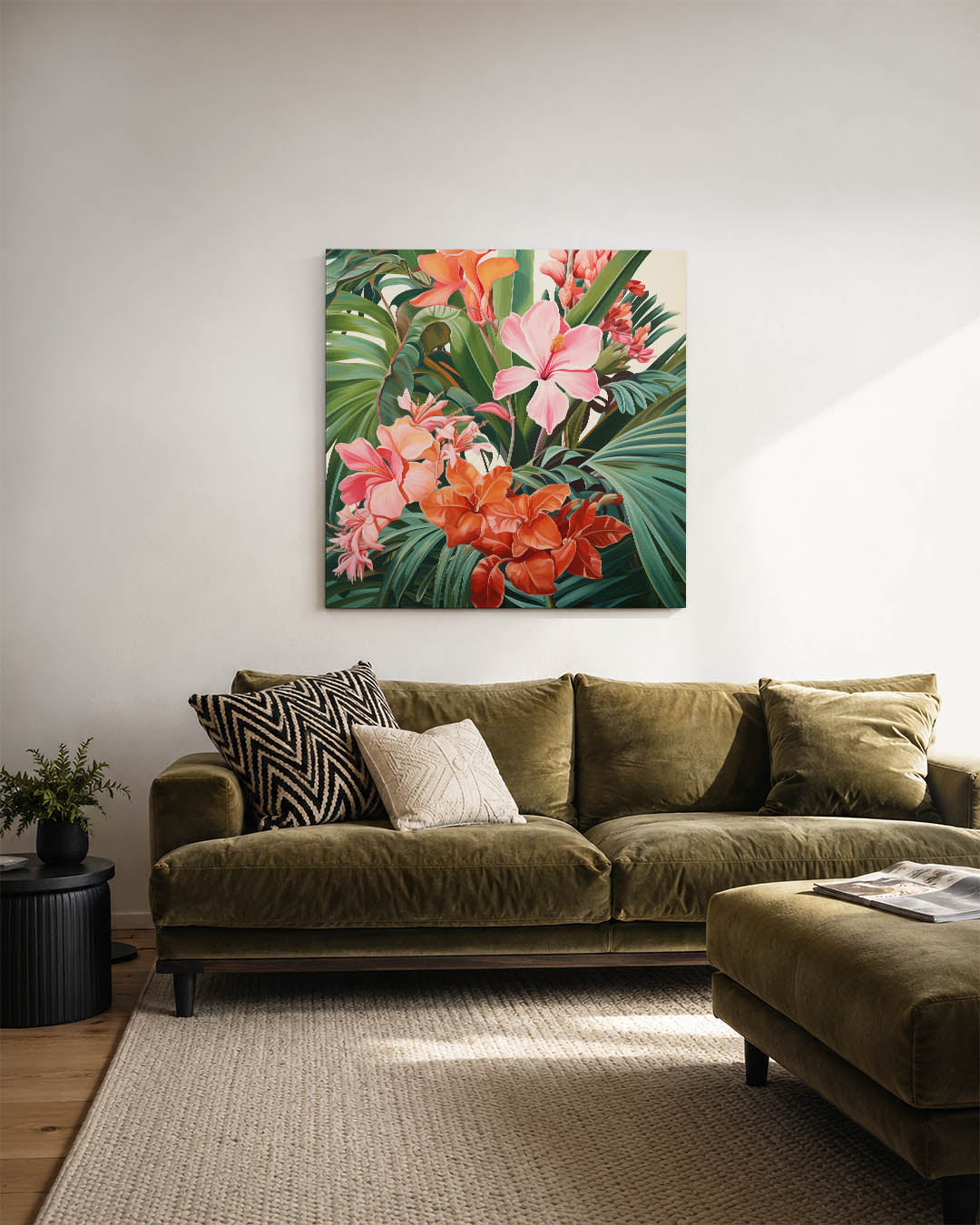 Bloemrijke jungle Kunstwerk