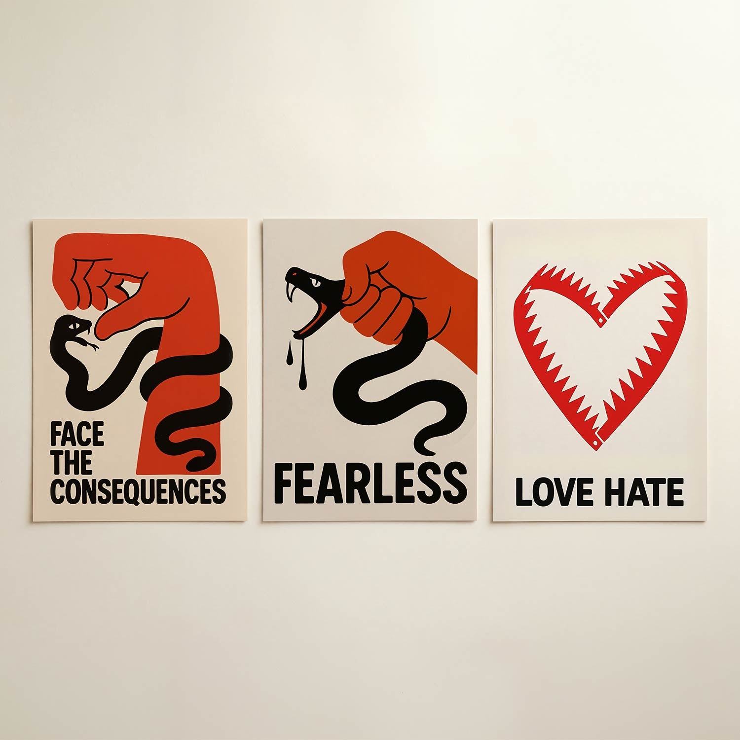 Krachtige confrontatie Posterset