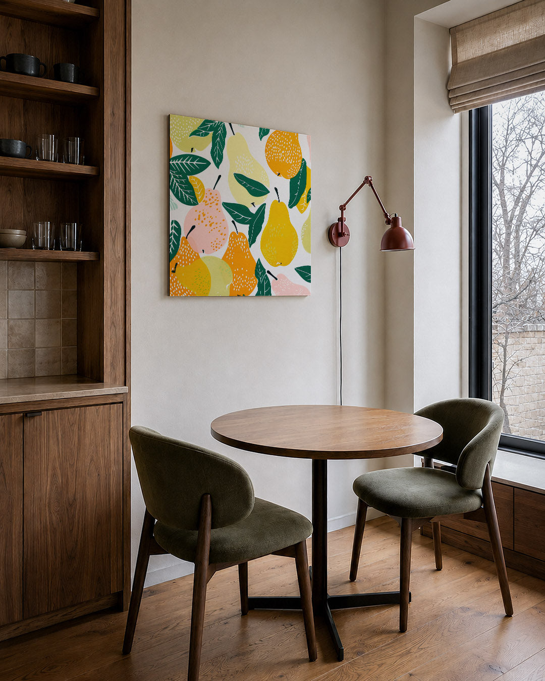 Fruit en bladeren Kunstwerk