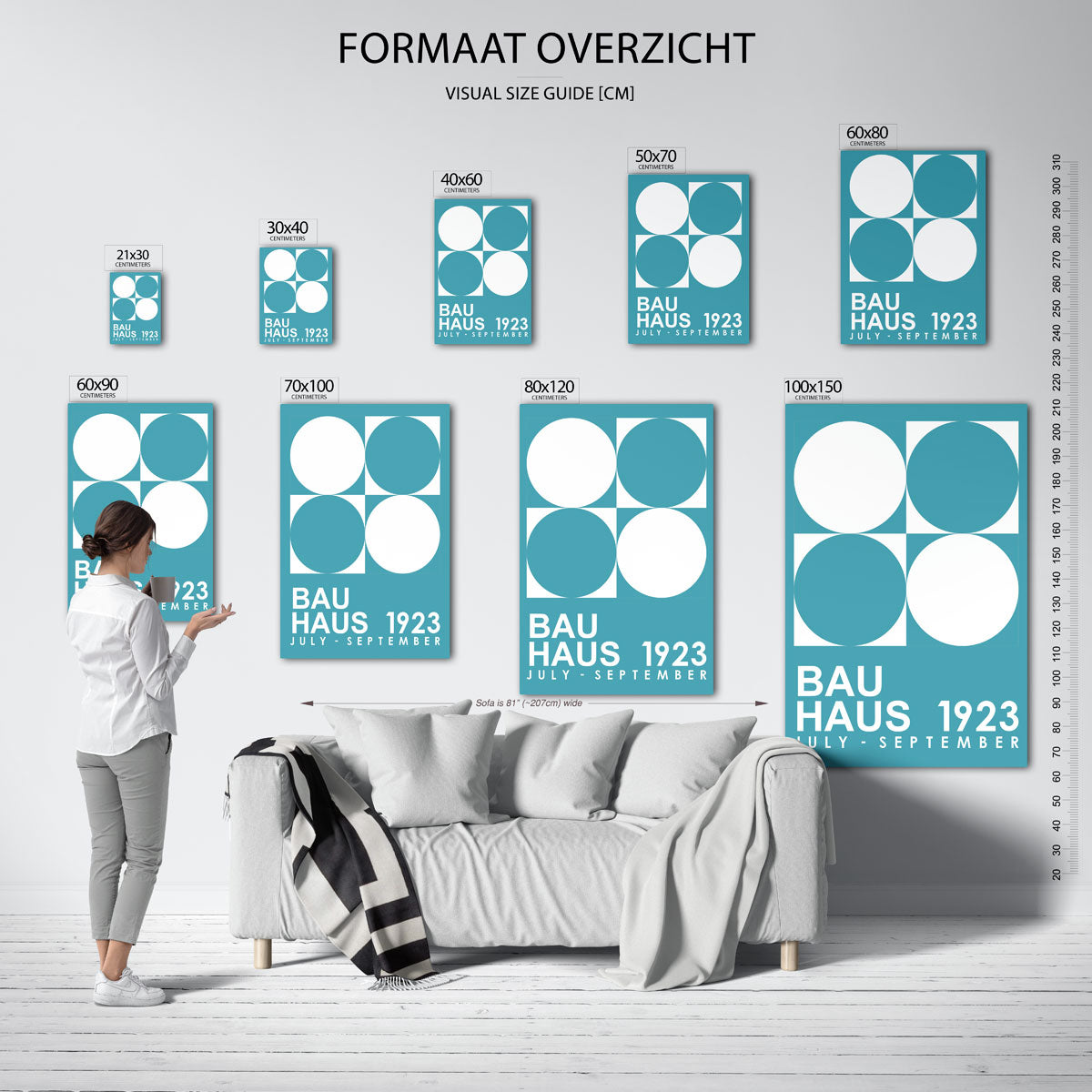 Cirkel en vierkant Poster