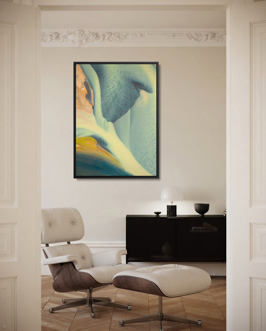 Vloeiende kleurencompositie Kunstwerk