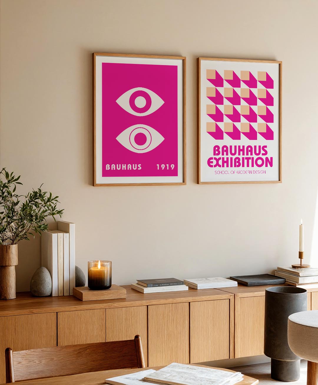 Oogvormen en contrast Posterset