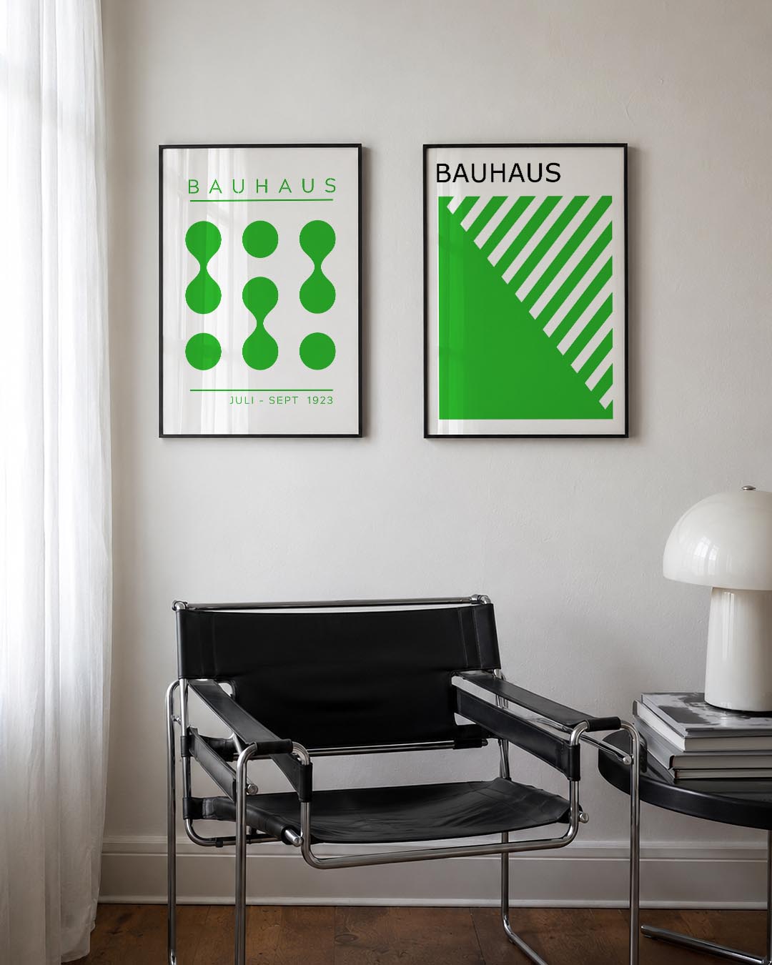 Groene vormritme Posterset