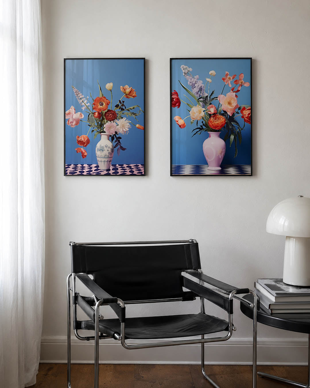 Bloemrijke compositie Posterset