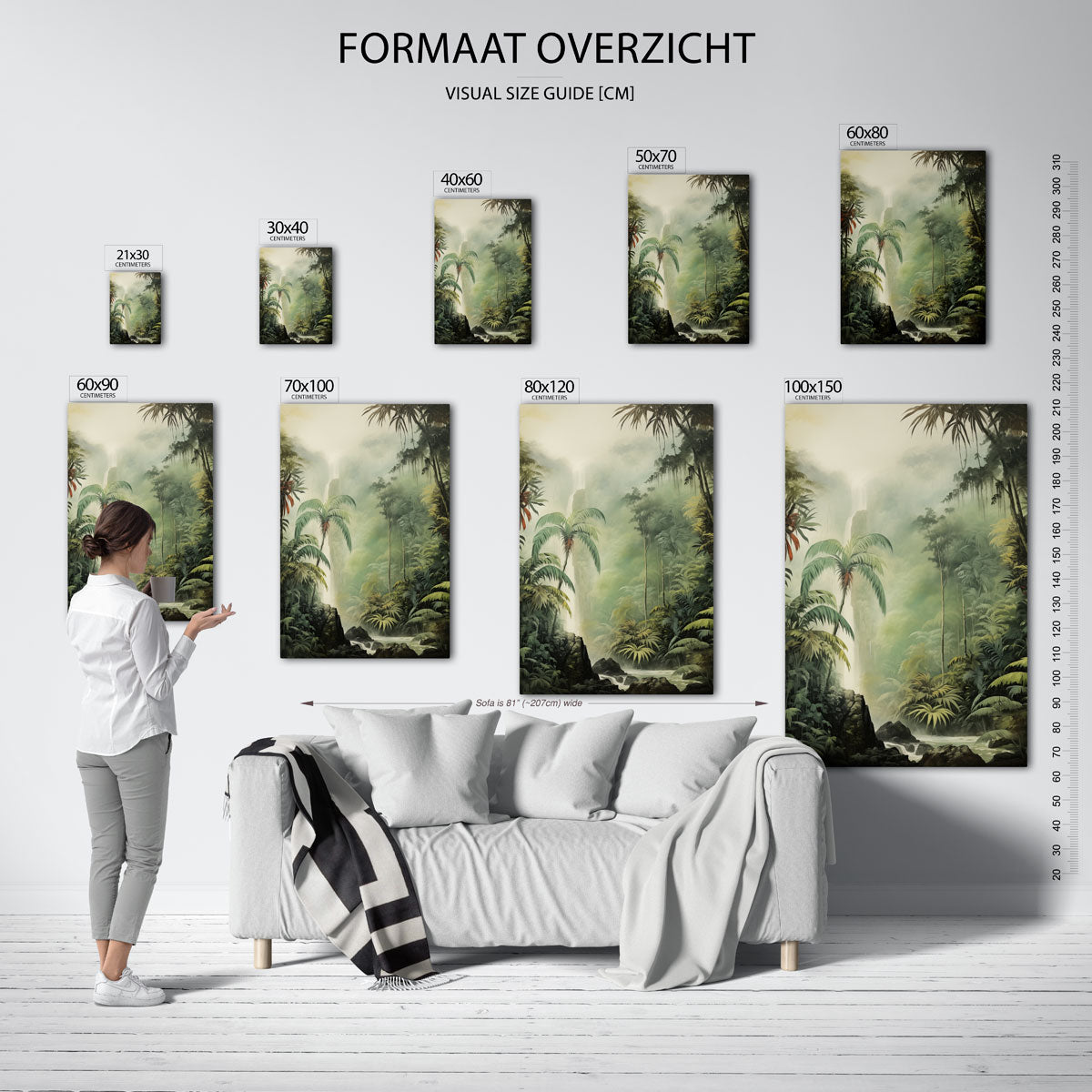 Waterval en jungle Poster