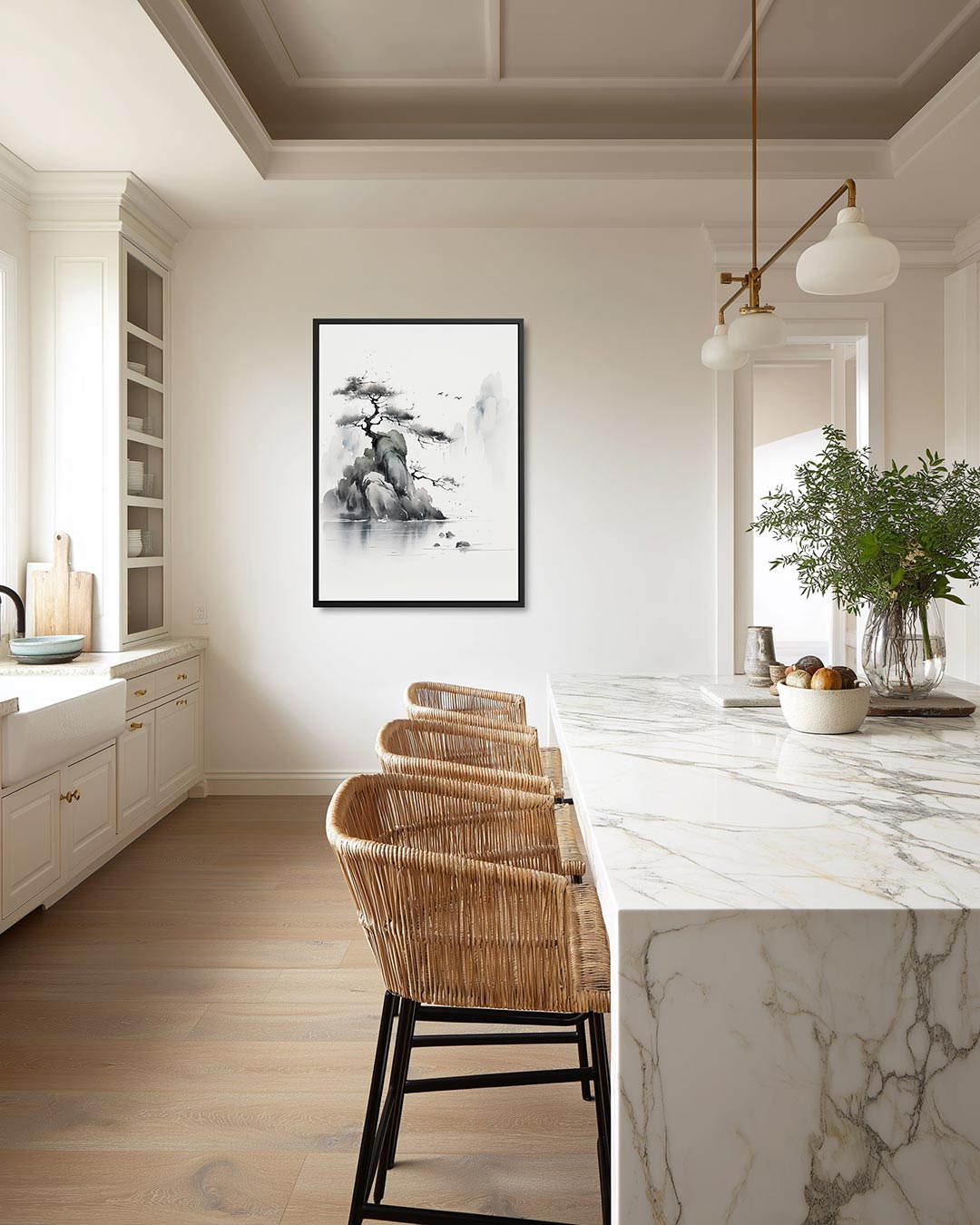 Serene natuurscène Kunstwerk