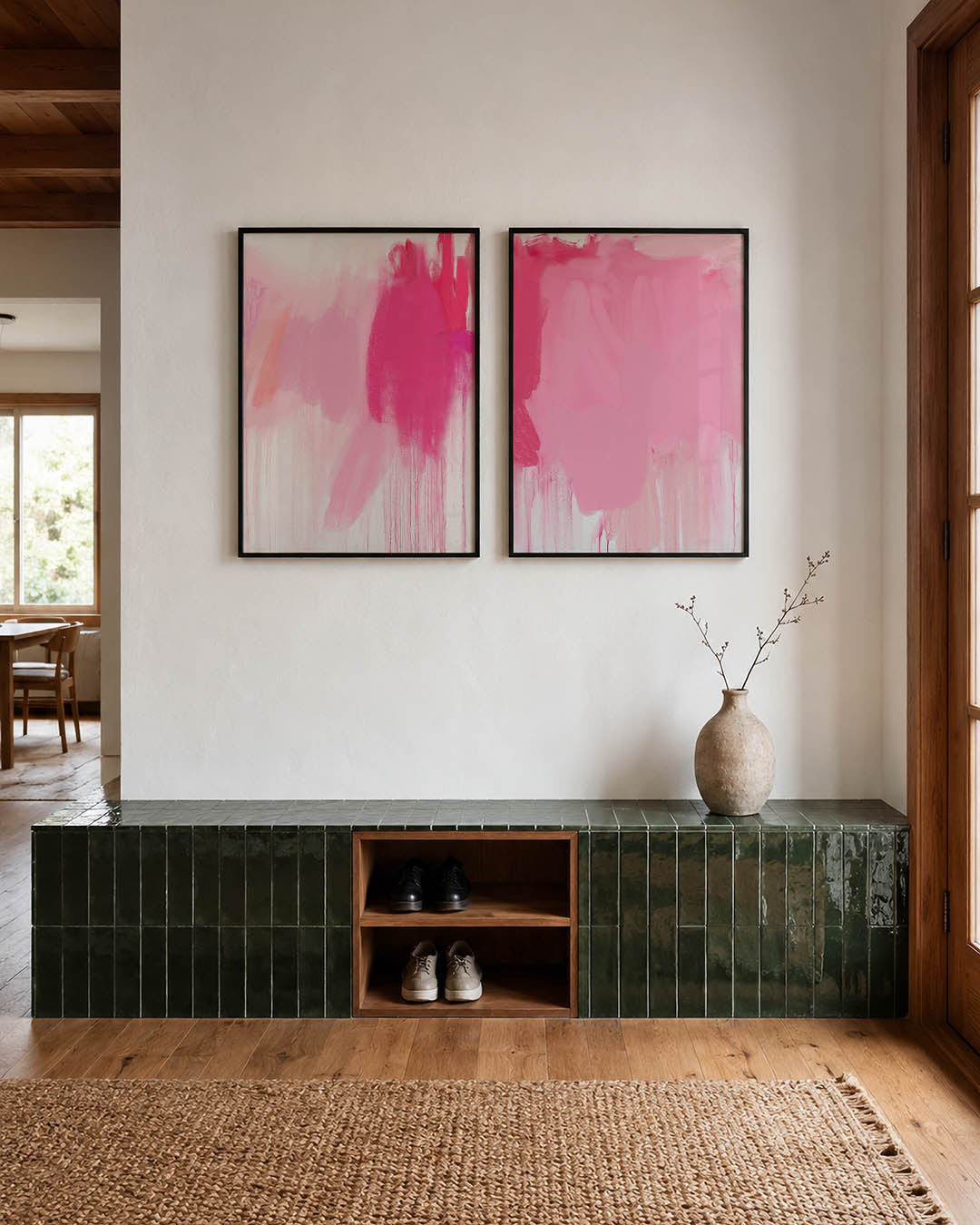 Roze vegen Posterset