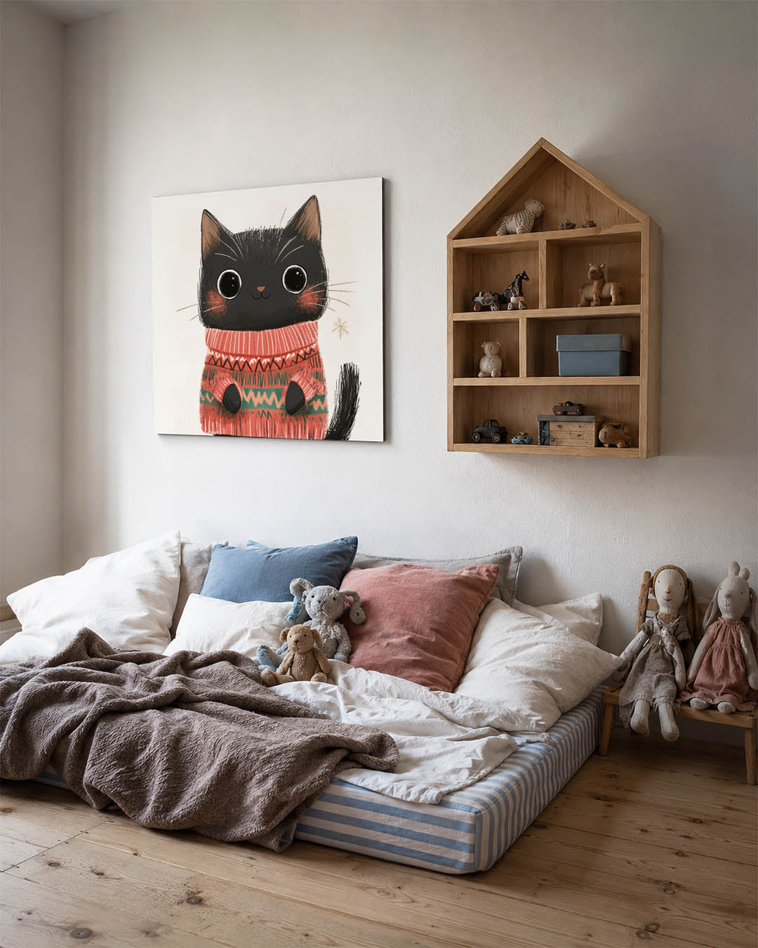 Schattige kat illustratie Kunstwerk