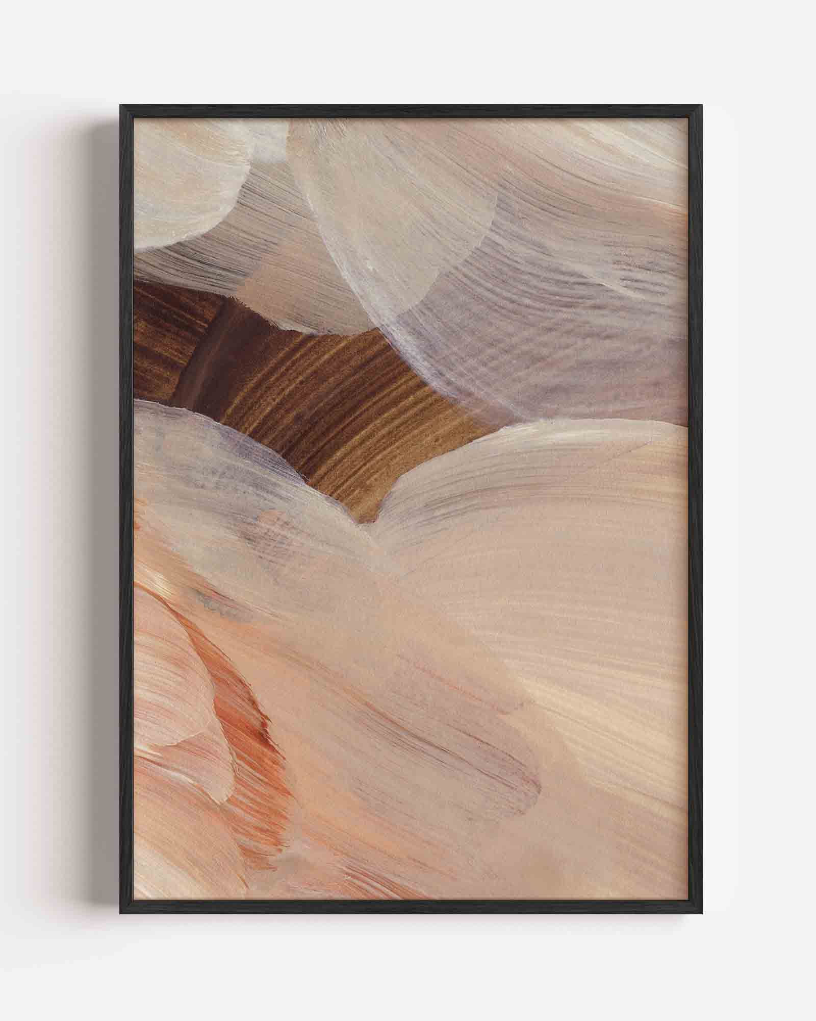 Abstracte penseelstreken Poster