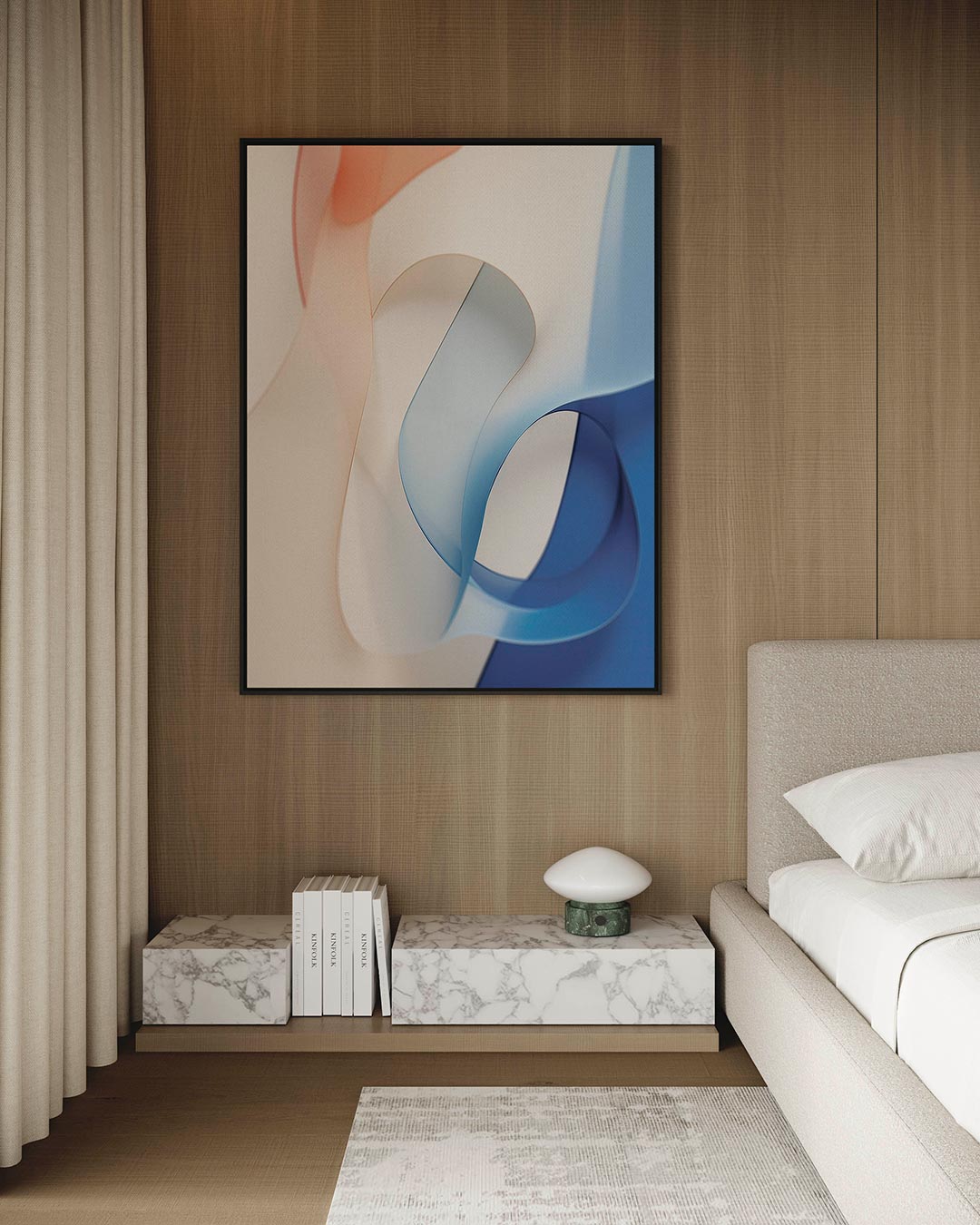Vloeiende kleurencompositie Kunstwerk